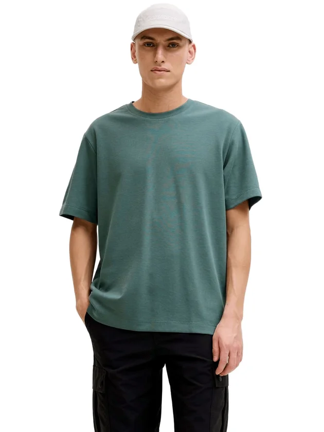 Jcofusion Badge Tee Ss Crew Neck Ln