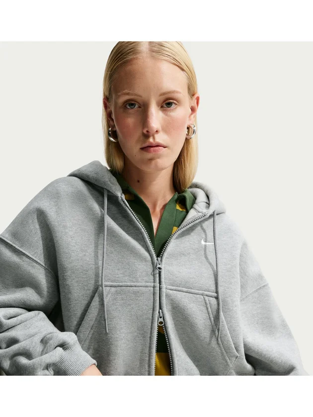NSW Studio Fleece Midweight Oversized Cropped Full Zip
