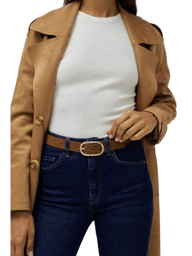 Leather Belt W Micro Stones Details
