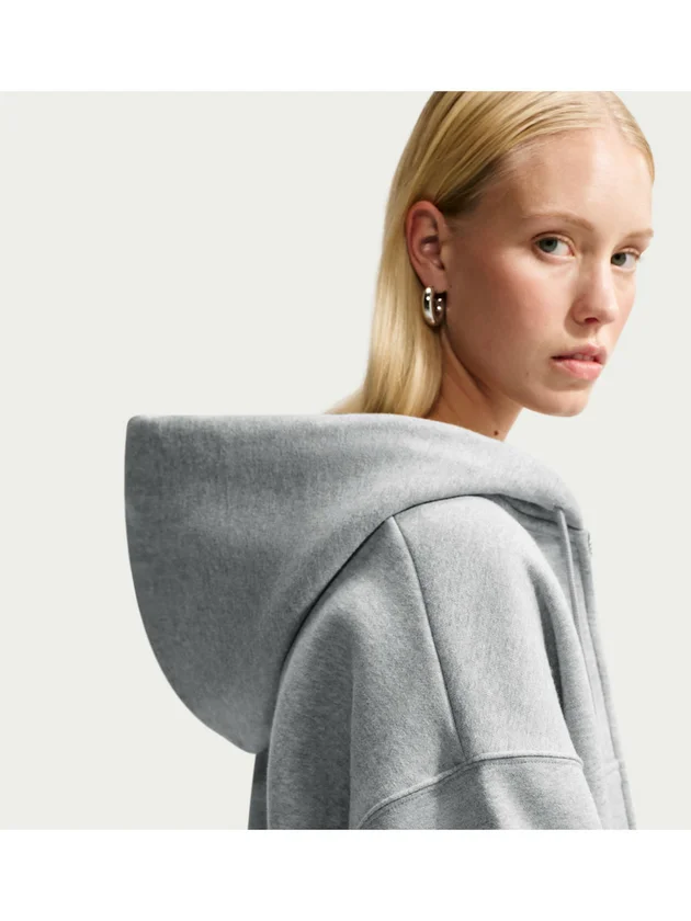 NSW Studio Fleece Midweight Oversized Cropped Full Zip