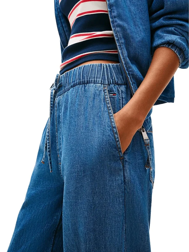 Chambray Pull On Pants