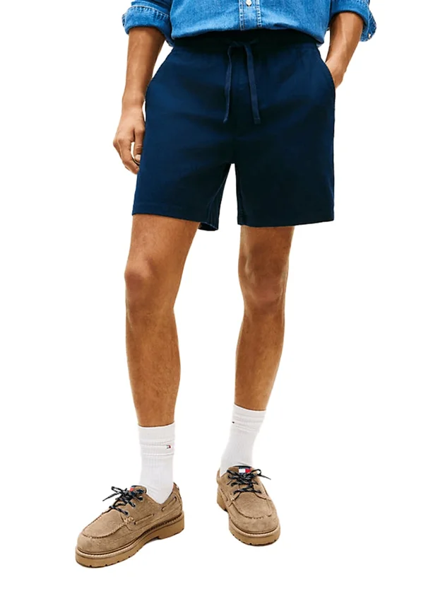 Linen Blend Pull-On Short