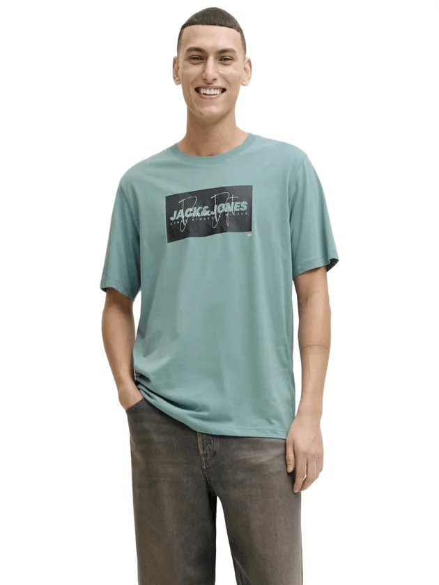 Jjcole Print Tee Ss Crew Neck Ln