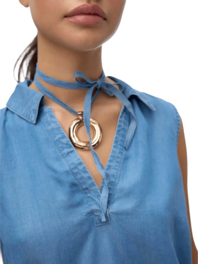 Harper Sl Collar Short Tencel Top