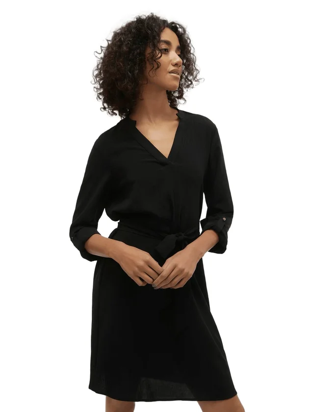 Vmgavina L S V Neck Abk Dress Wvn B