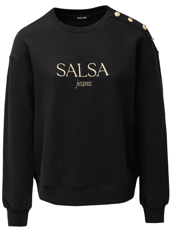 Branding Sweater With Shoulder Button