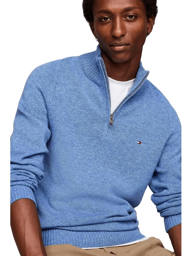 Lambswool Zip Mock