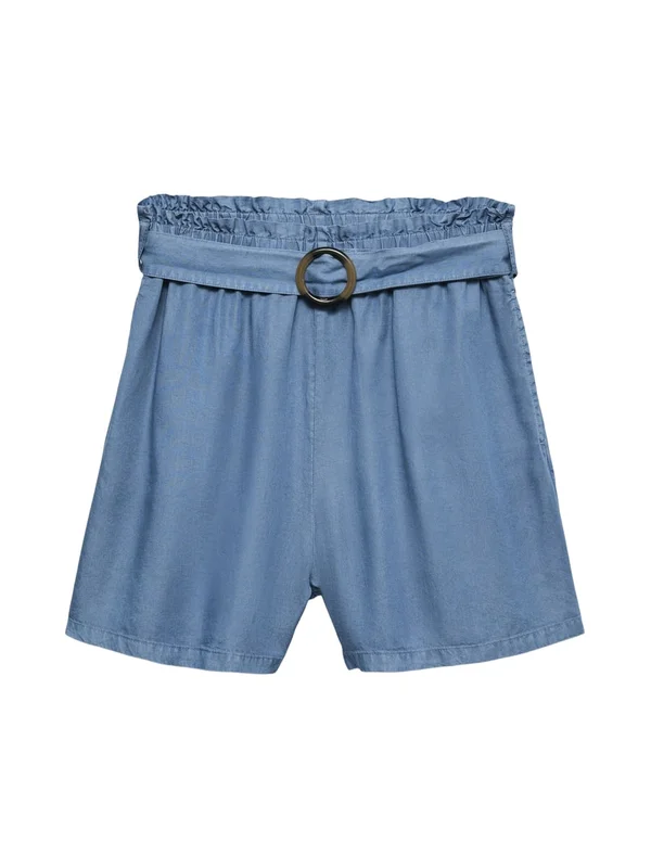 Paperbag Belt Tencel Shorts