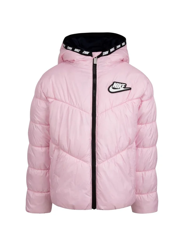 Chevron Solid Puffer Jacket