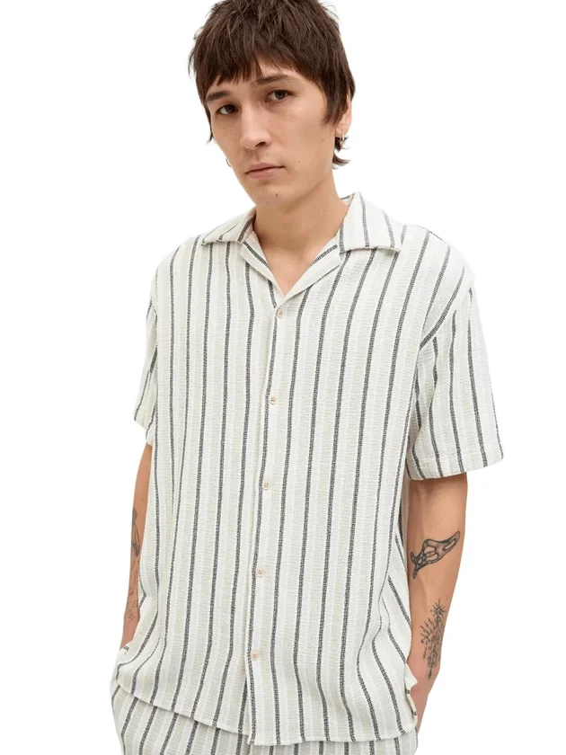 Jjecoba Stripe Resort Shirt Ss Sn