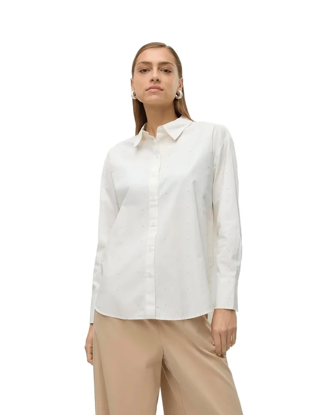 Charlotte Stud LS Shirt Wvn Ga