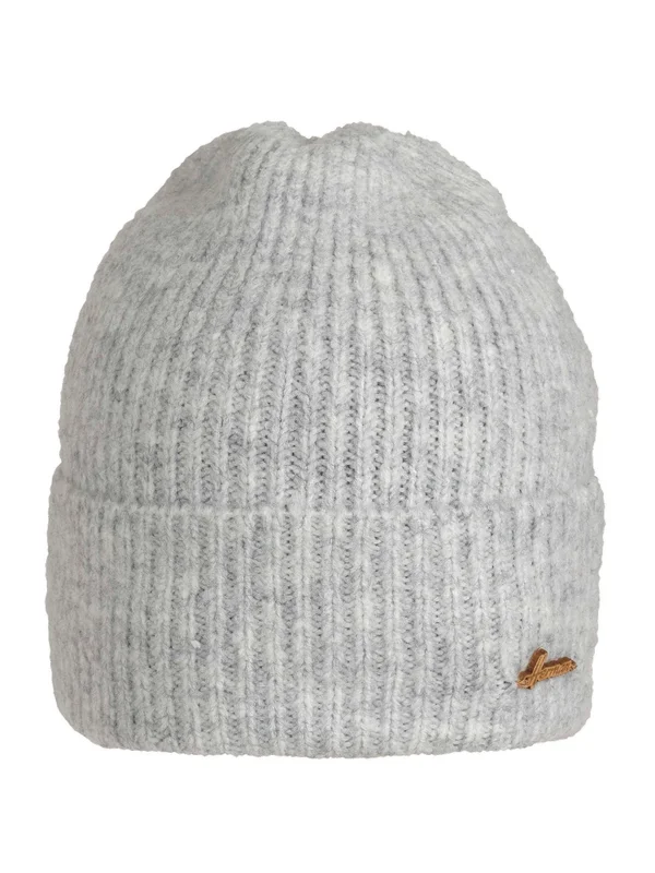 Bonnet En Maille Fine Uni Avec Revers