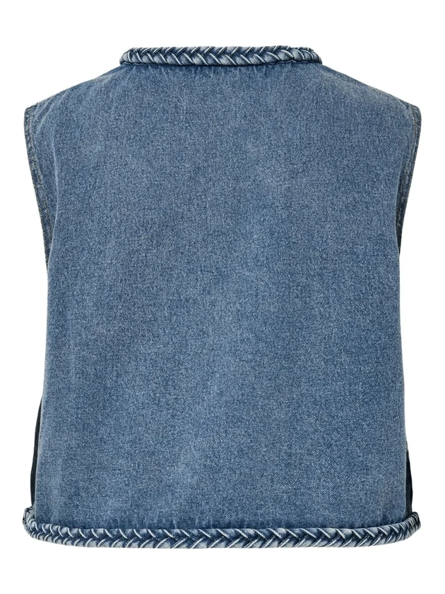 PcBell Cropped Denim Vest