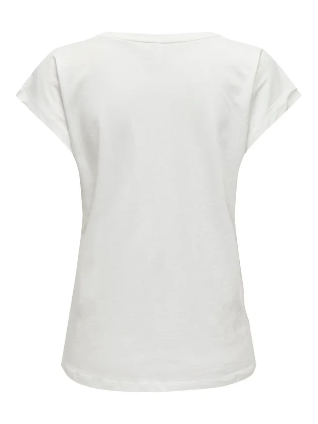 Onlnina Life S S V Neck Heart Top Cs
