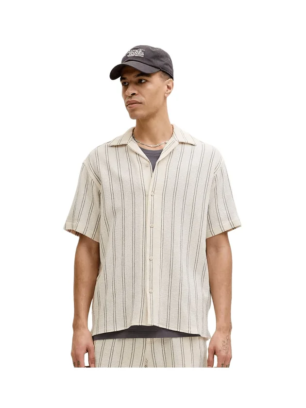 Jjecoba Stripe Resort Shirt Ss Sn