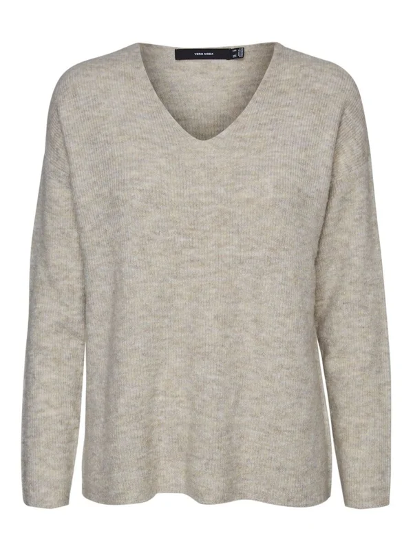 Vmcrewlefile Ls V Neck Blouse Noos