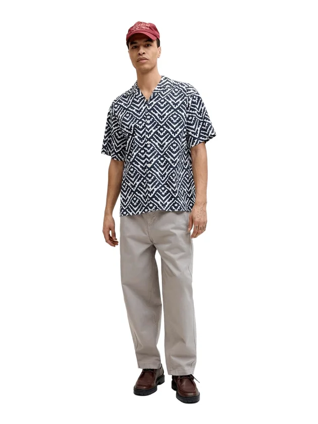 Jjmilo Seersucker Resort Shirt Ss