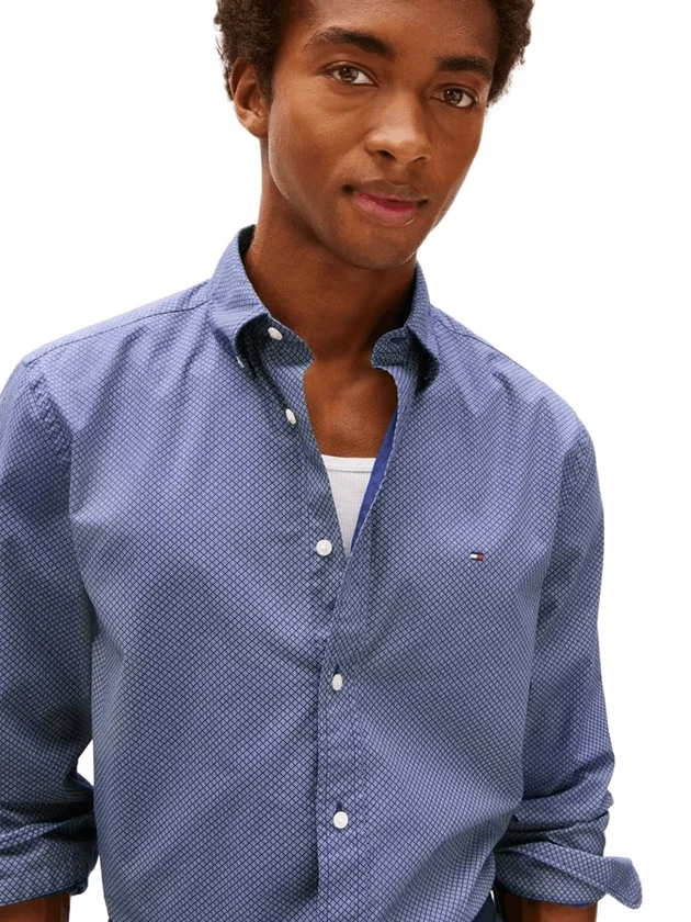 Flex Poplin Micro Rf Print Shirt