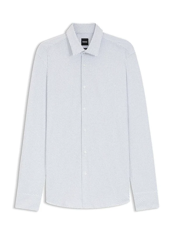 P-Hank Slim Fit Chemise Col Kent Poignets Boutonnés