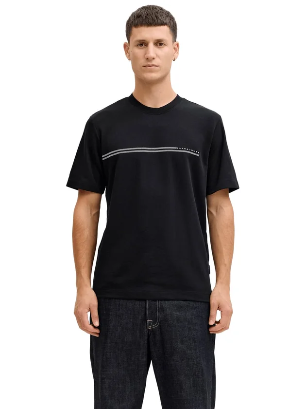 Jcofusion Chest Brand Tee Ss Crew Noos