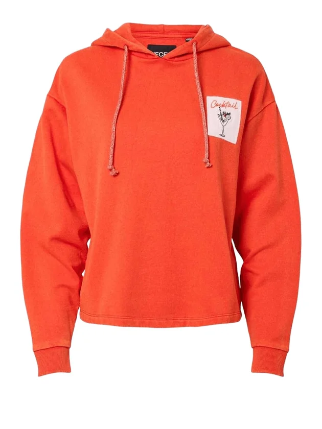 Pcchilli Ls Washed Patch Hoodie