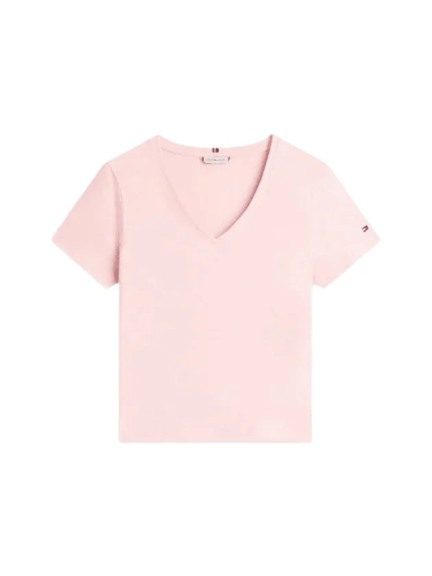 Co Linen V Nk Ss Tee