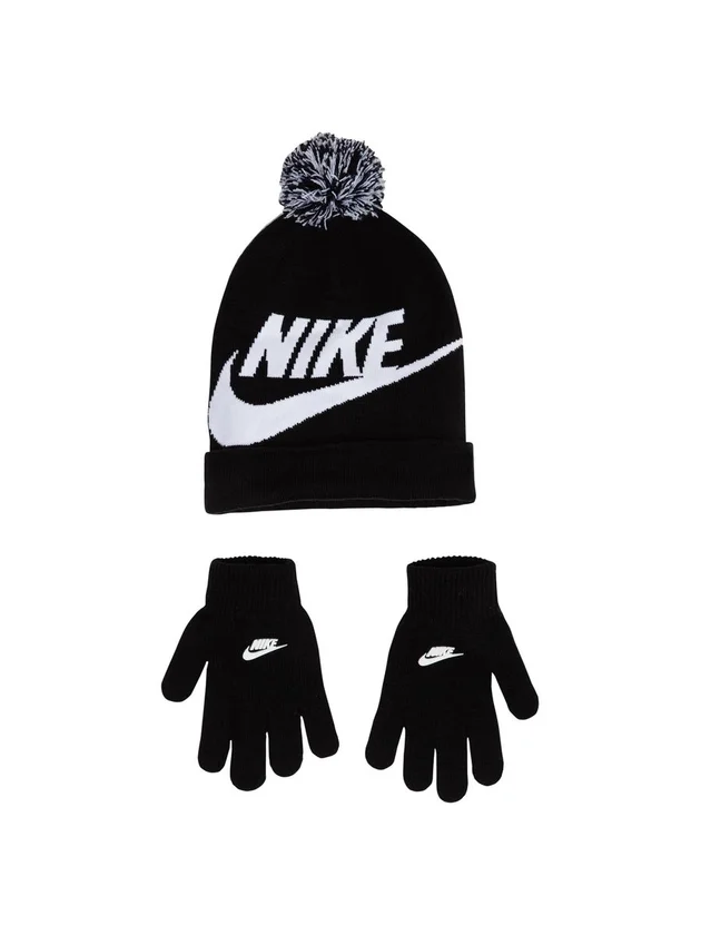 Nan Swoosh Pom Beanie Glv Set