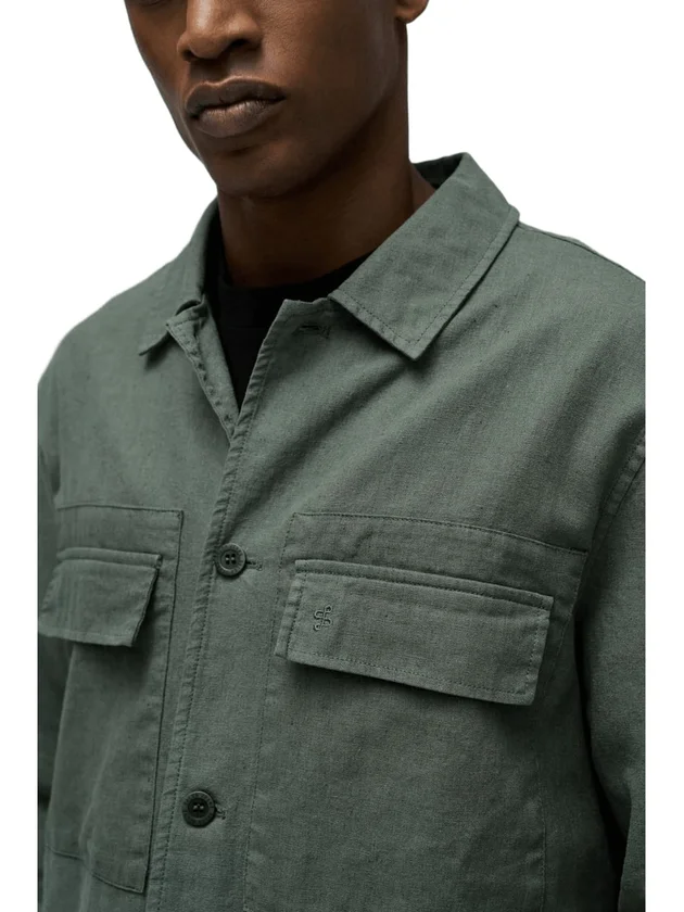 Overshirt Cotton Linen Washed Effect