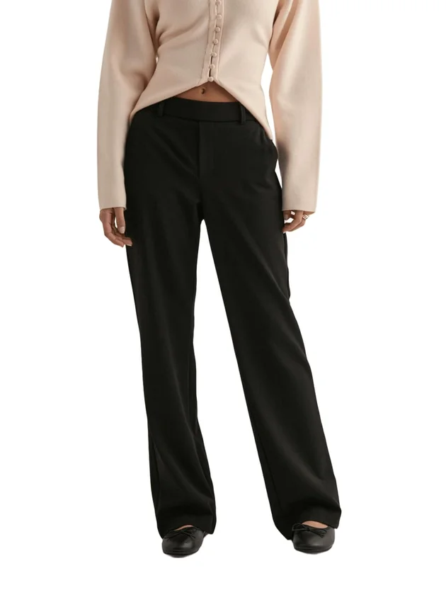 Maya Straight Solid Pant Noos
