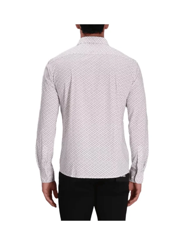 Chemise Col Kent Slim Jersey Stretch Imprimé