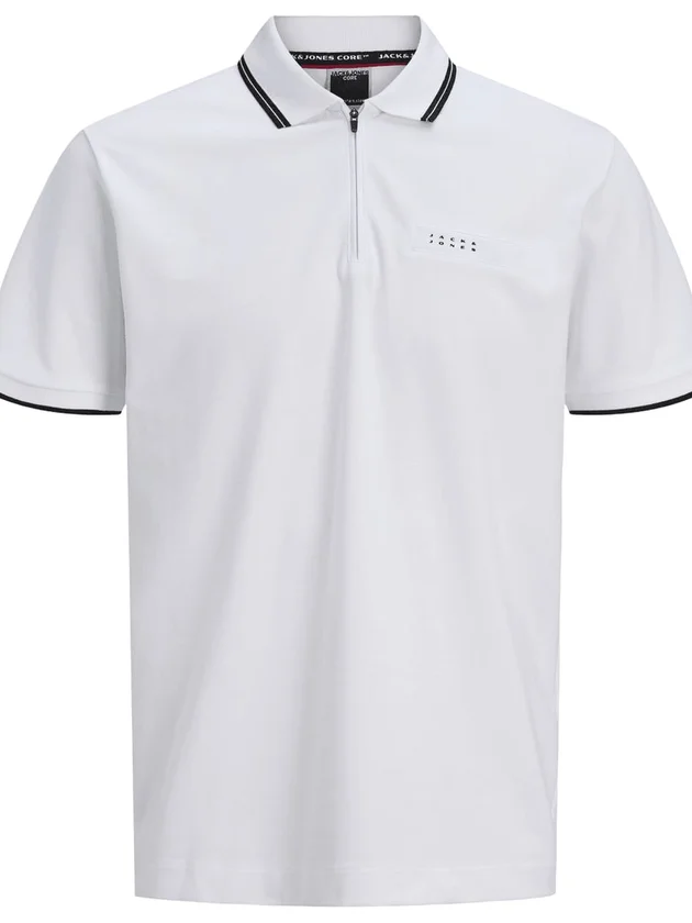 Jcofusion Branding Polo Zip Ss Sn