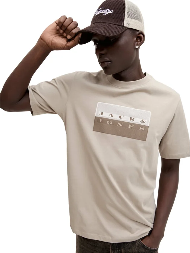 Jcofusion Dots Print Tee Ss Crew Sn