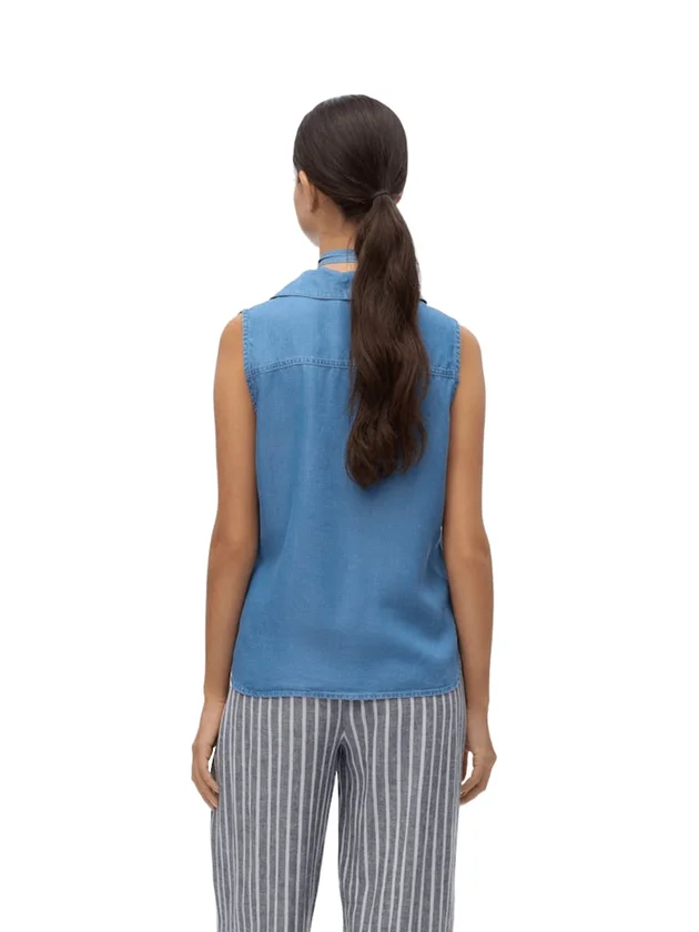 Harper Sl Collar Short Tencel Top