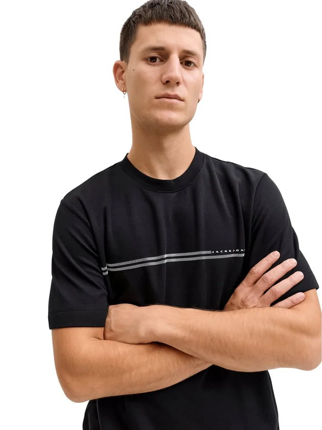 Jcofusion Chest Brand Tee Ss Crew Noos