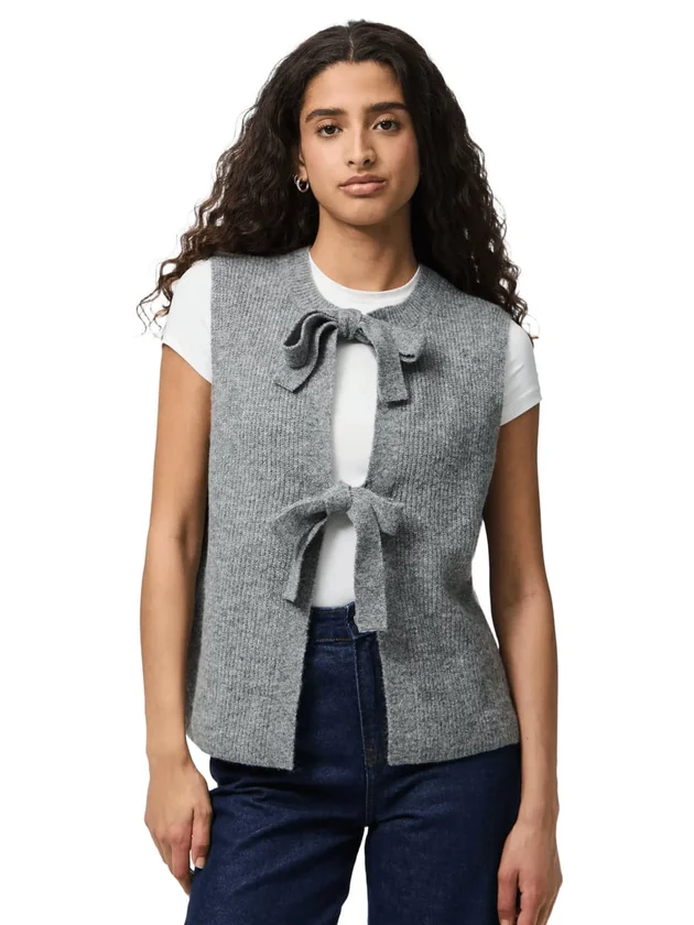 Sl Rev Tie Vest Knit Noos B