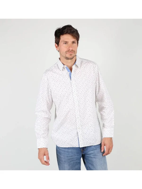 Chemise Manches Longues Microprint