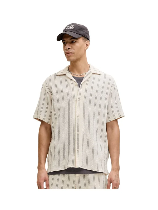 Jjecoba Stripe Resort Shirt Ss Sn