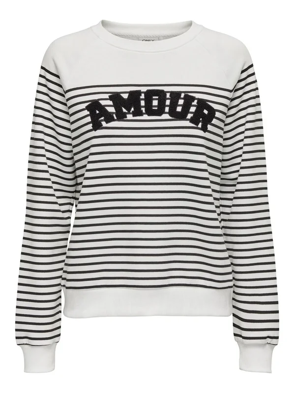 Shela L S Stripe O Neck Cs SWT