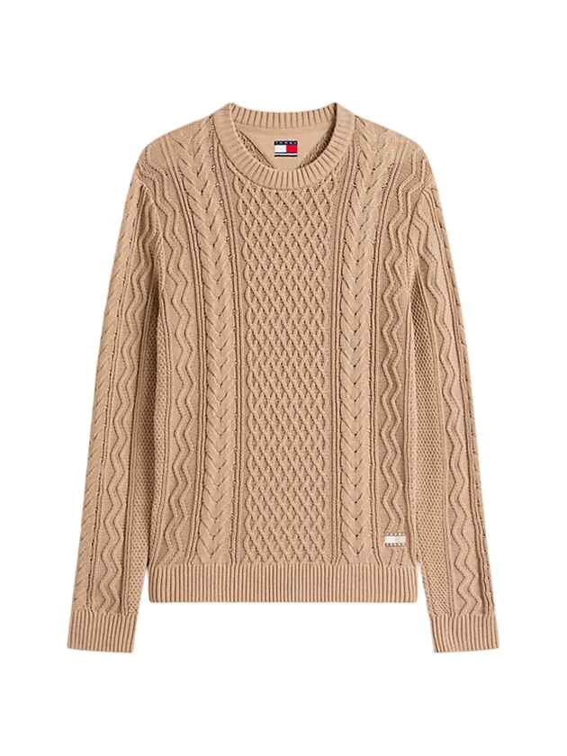 Slm Badge Cable Knit Sweater