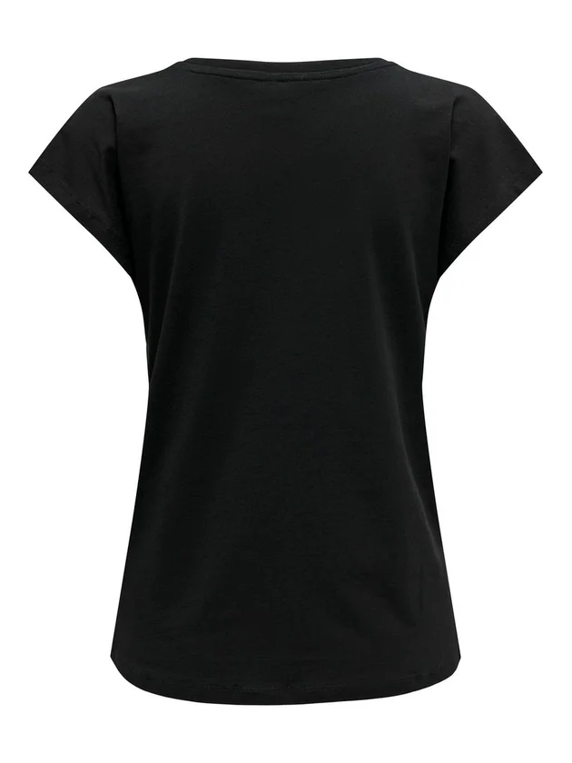 Onlnina Life S S V Neck Heart Top Cs