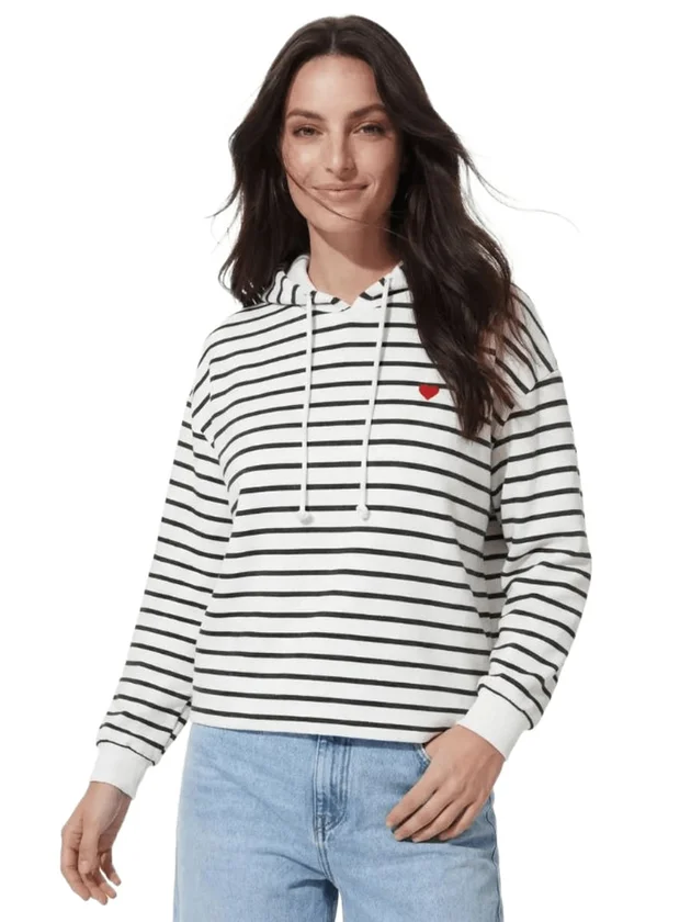 Chilli LS Hoodie Stripes Emb Noos
