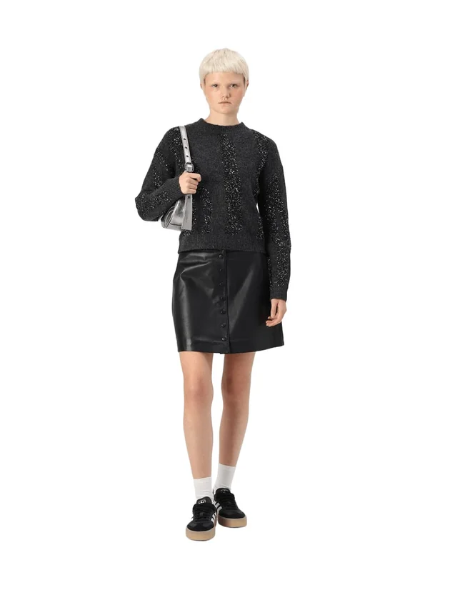 Prada LS O Neck Sequin Knit BC