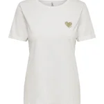 CLOUD DANCER / PRINT:GOLD GLITTER HEART