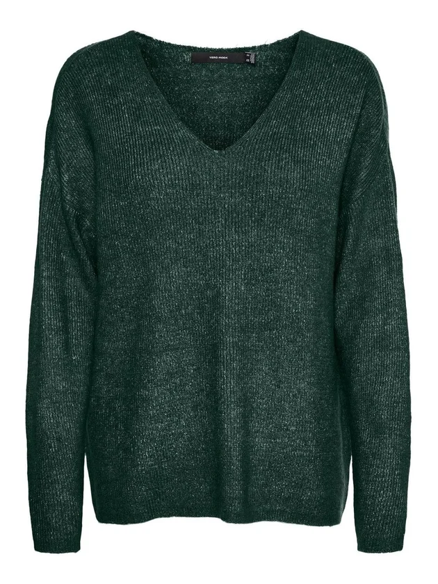 Vmcrewlefile Ls V Neck Blouse Noos