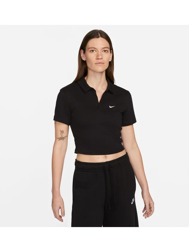 Essntl Ss Polo Crp Top