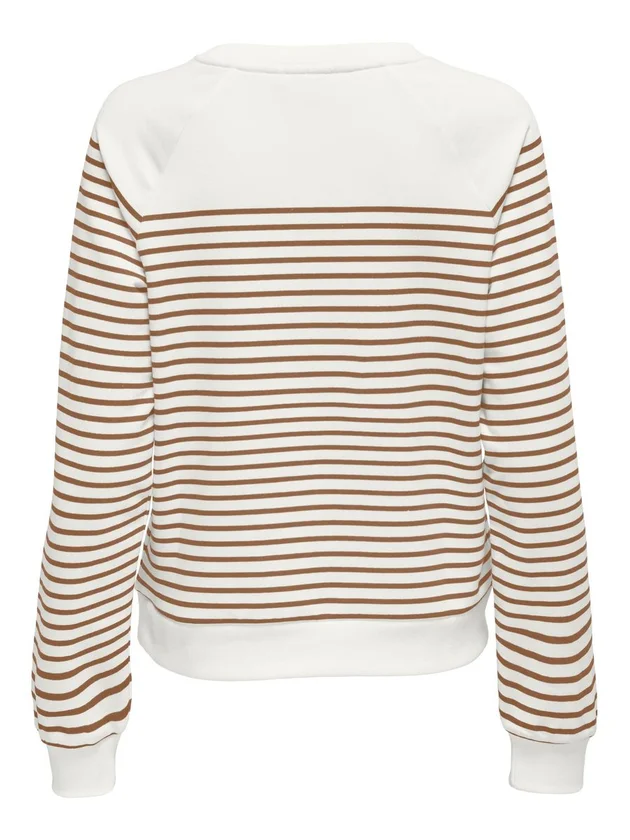 Shela L S Stripe O Neck Cs SWT
