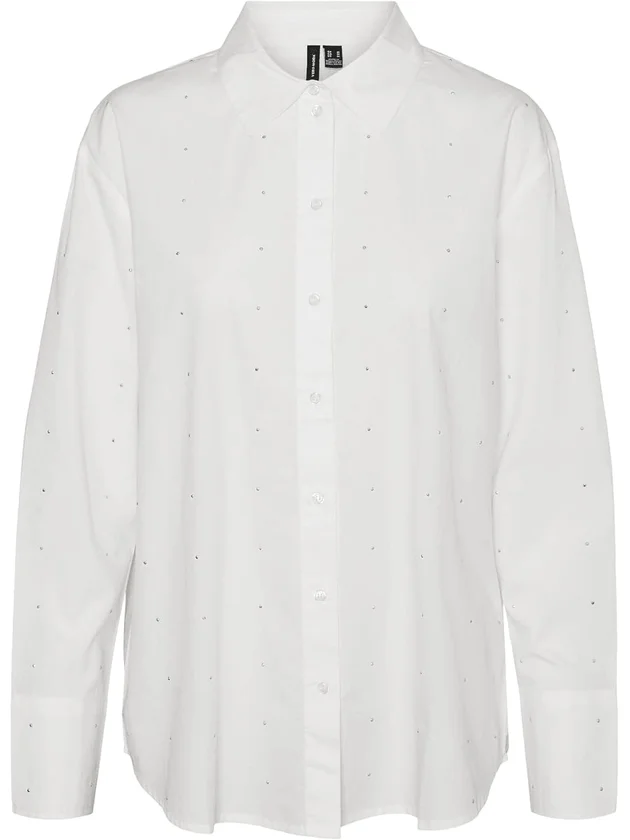 Charlotte Stud LS Shirt Wvn Ga