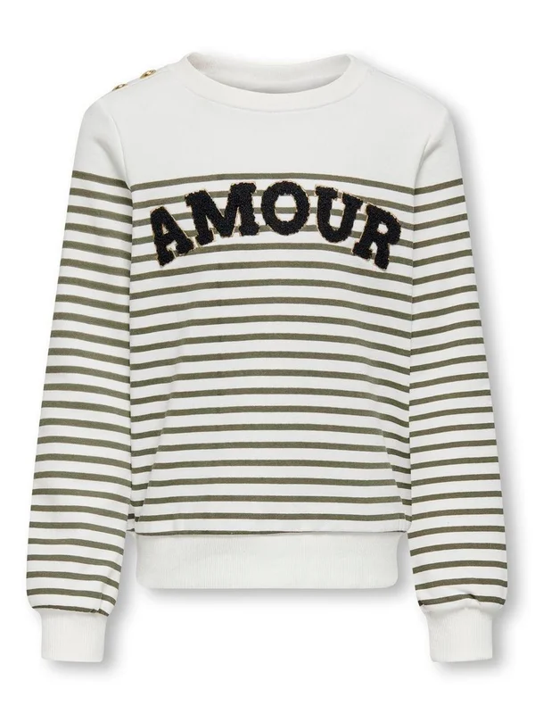 Kogshela L S Stripe Button O Neck C