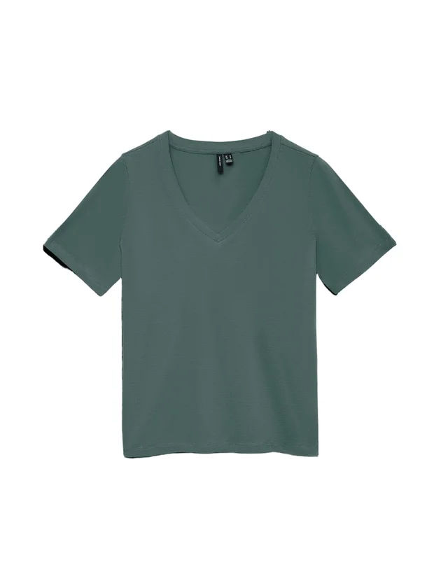 Vmpaulina Ss V Neck T Shirt Jrs Noos