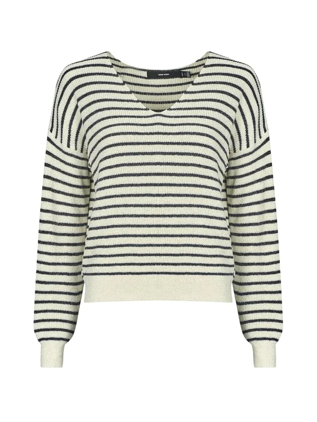 Sun Shine Stripe LS V Neck